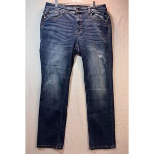 Judy Blue Women’s Boyfriend Jeans - Dark Blue Wash